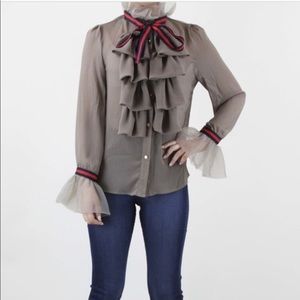 Taupe Sassy Chic Top